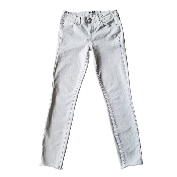 PAIGE Verdugo Ankle Skinny Jean Raw Hems Distressing Size 27 - Picture 4 of 16